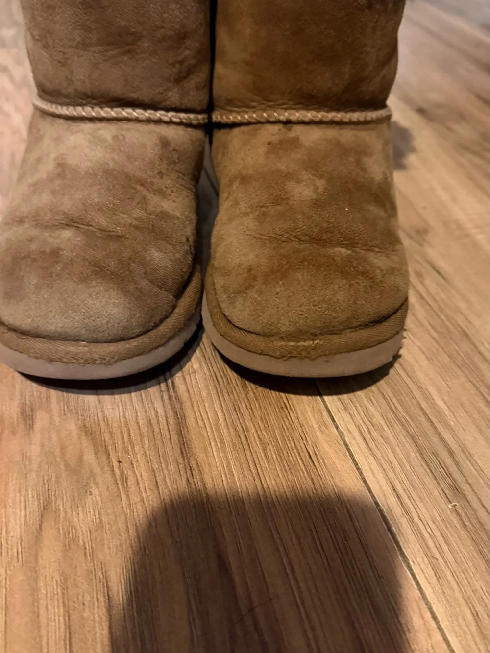 UGG kids Short Shearling-Lined Jeans in Taupe